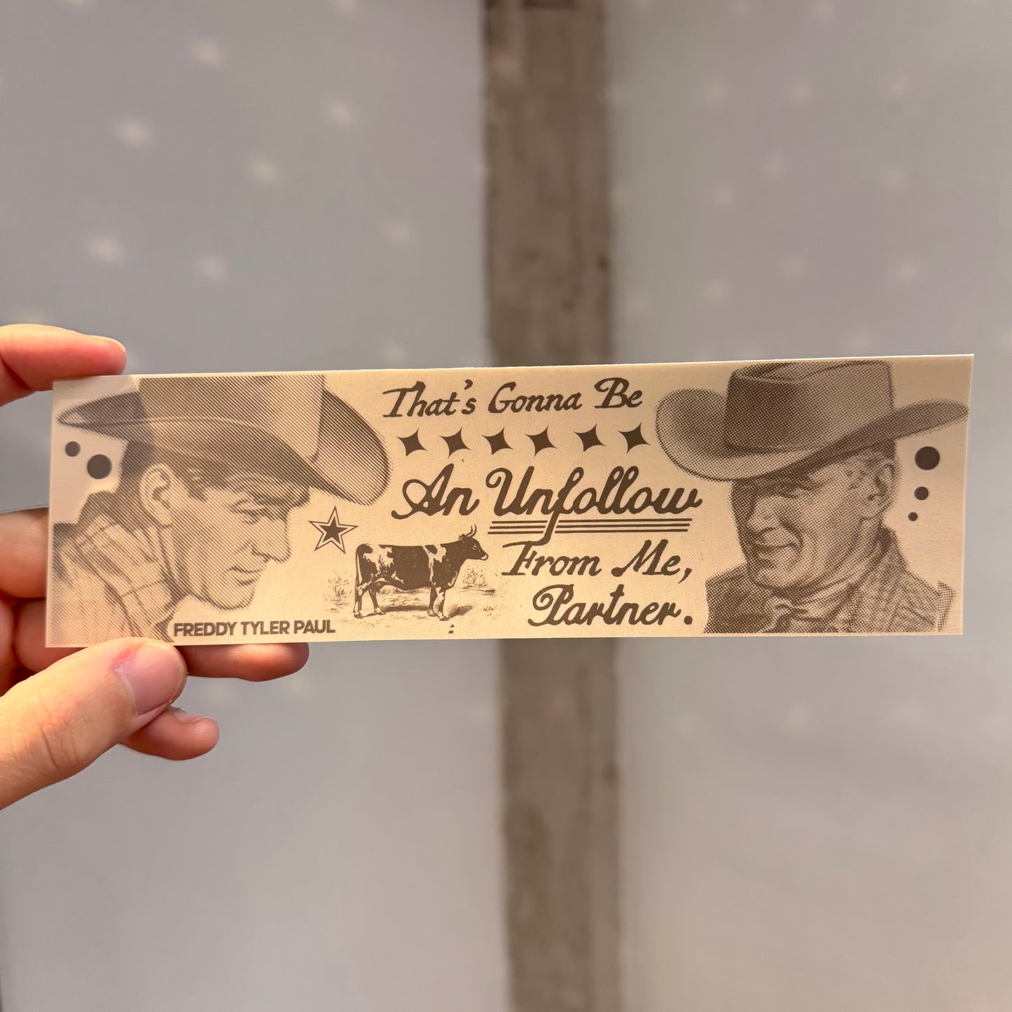 ‘Unfollow, Partner’ Bumper Sticker