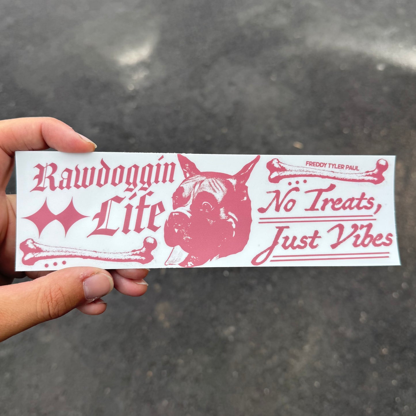 ‘Rawdoggin Life' Bumper Sticker