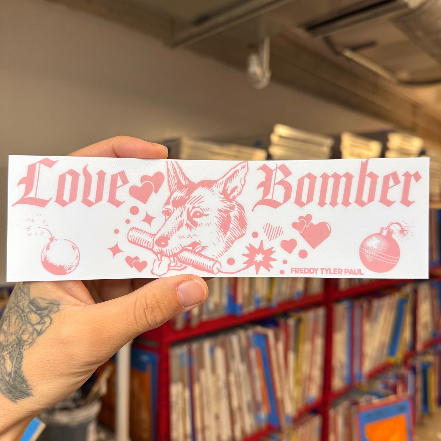 ‘Love Bomber’ Bumper Sticker