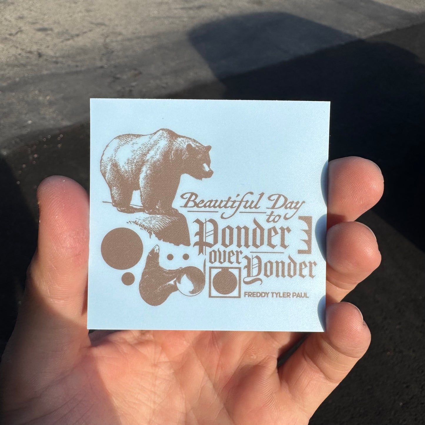 'Ponder' Sticker