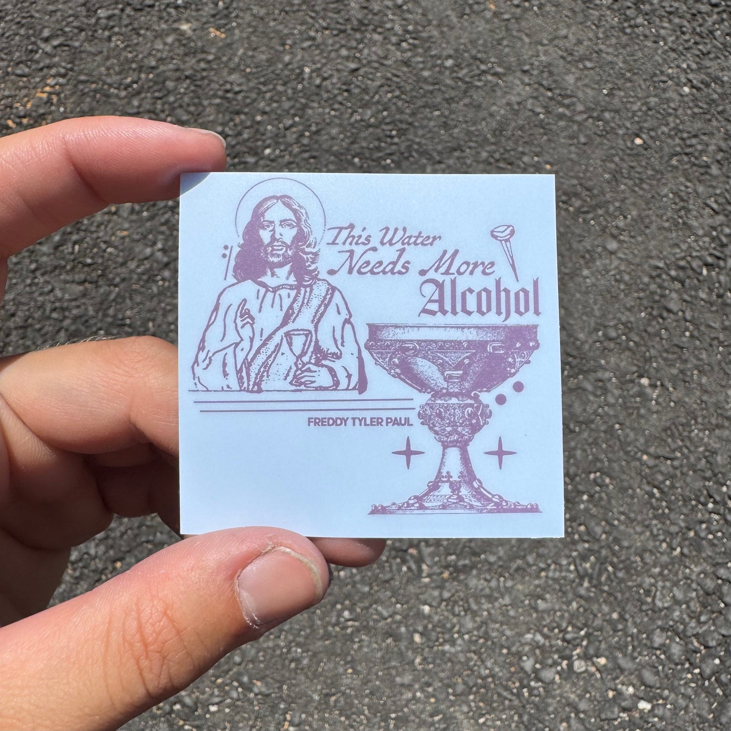 'Water Needs Alcohol' Little Sticker