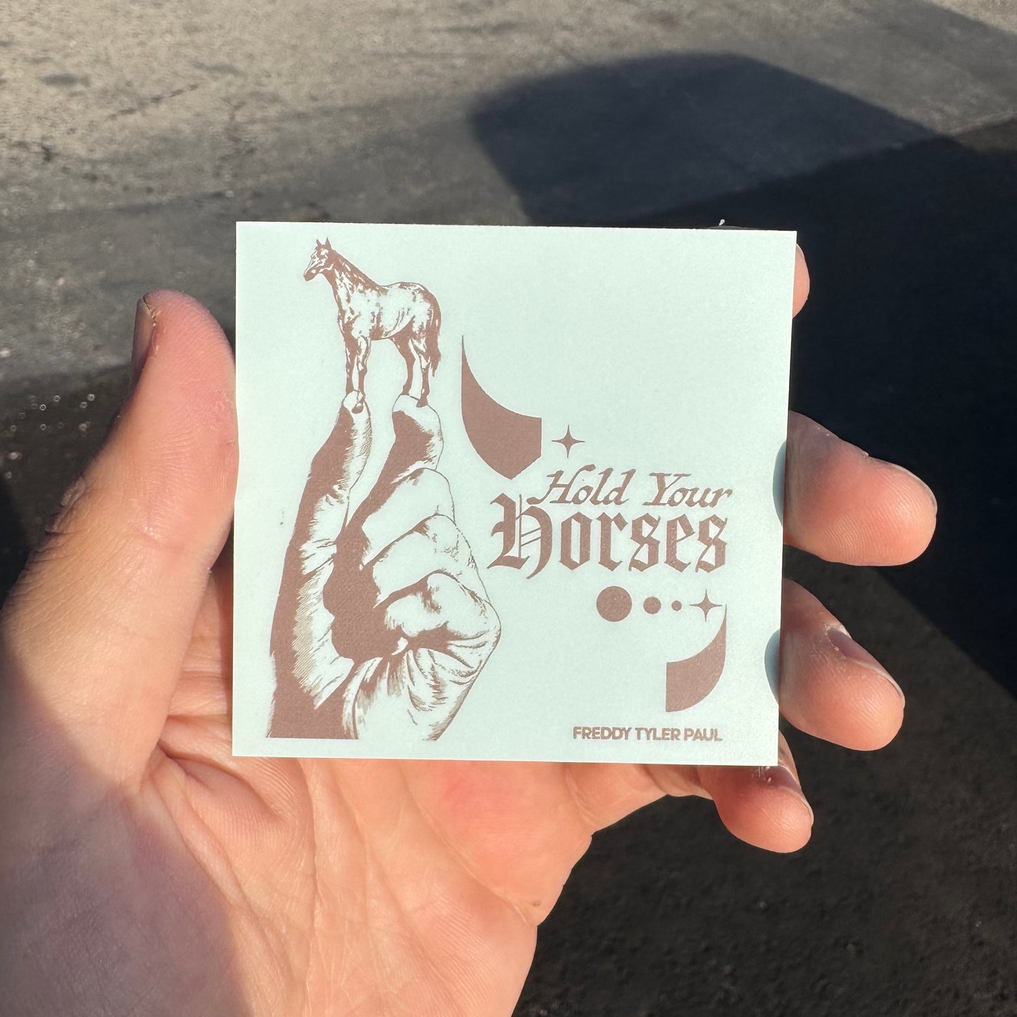 'Hold your Horses' Sticker