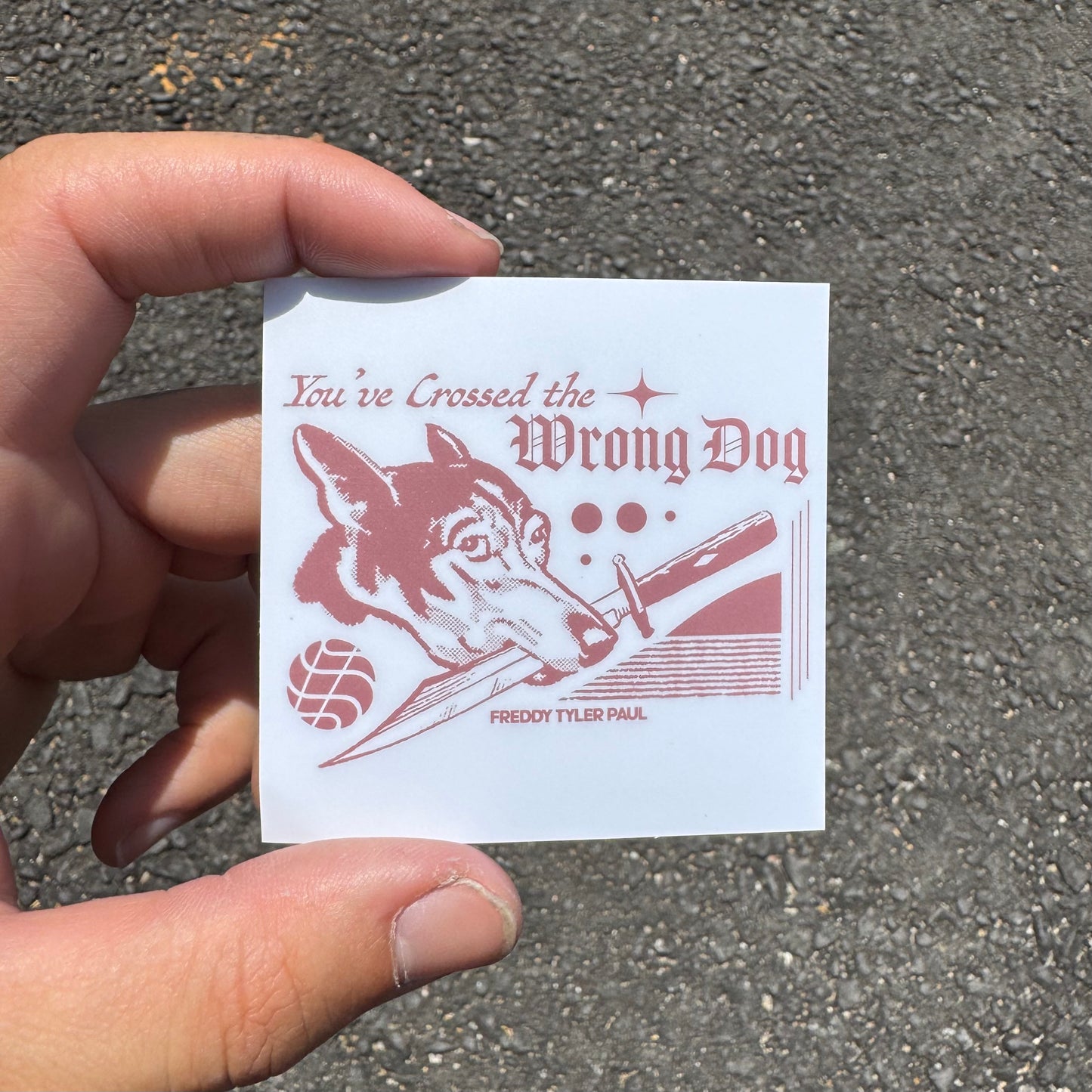 'Wrong Dog' Little Sticker