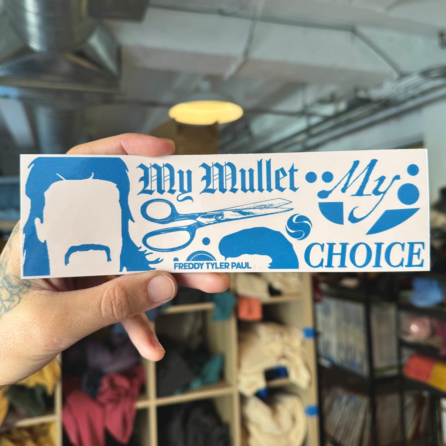 ‘My Mullet My Choice’ Bumper Sticker