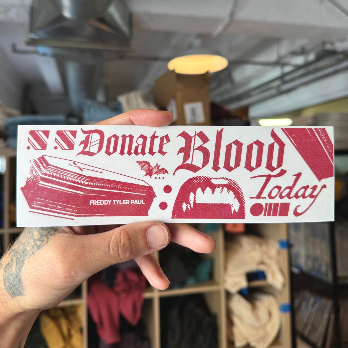 ‘Donate Blood’ Bumper Sticker