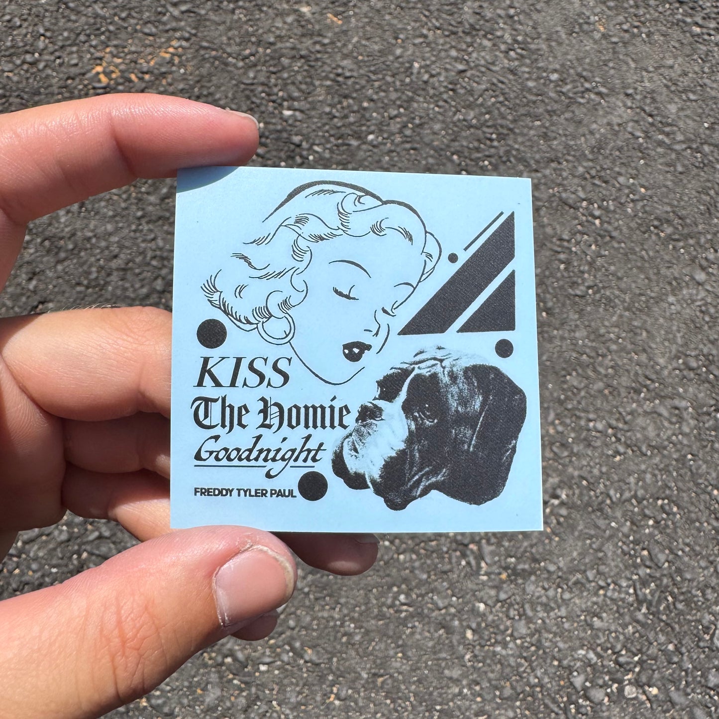'Kiss the Homie' Little Sticker