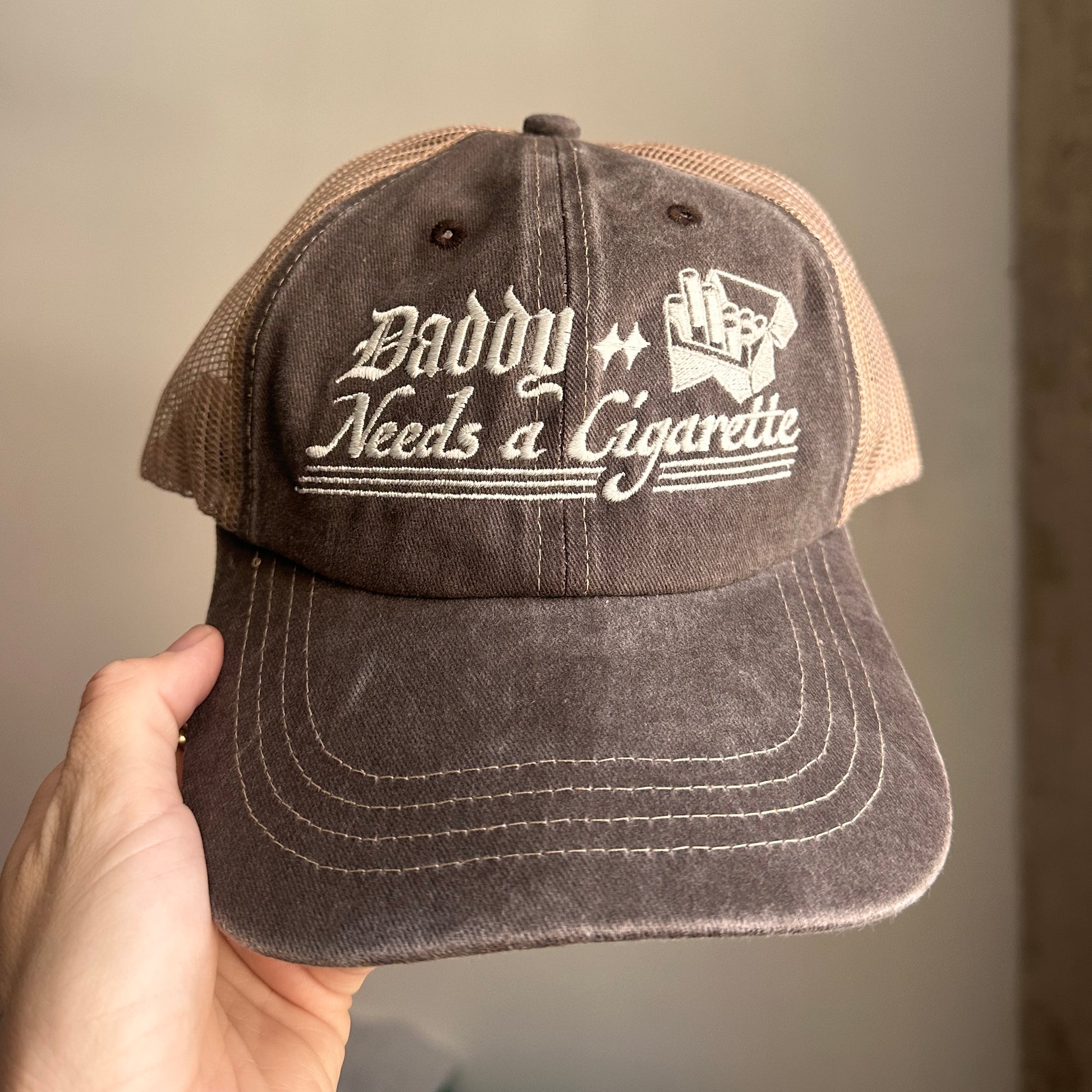 cigarette trucker hat Daddy Needs a Cigarette' Hat – Freddy Tyler Paul cigarette trucker hat Daddy Needs a Cigarette' Hat – Freddy Tyler Paul