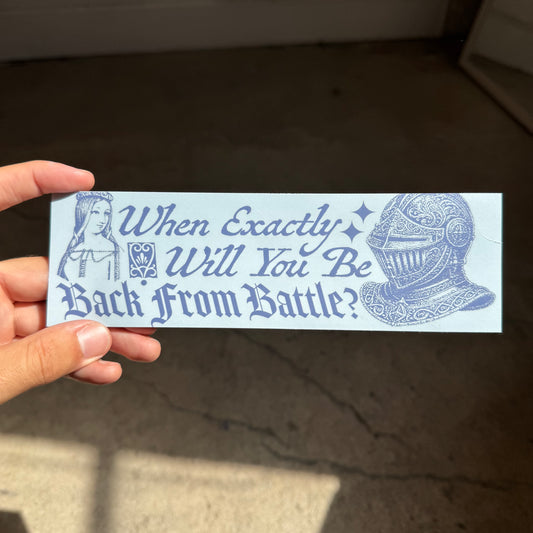 ‘Back From Battle’ Sticker