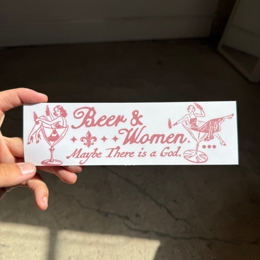 ‘Beer & Women’ Sticker