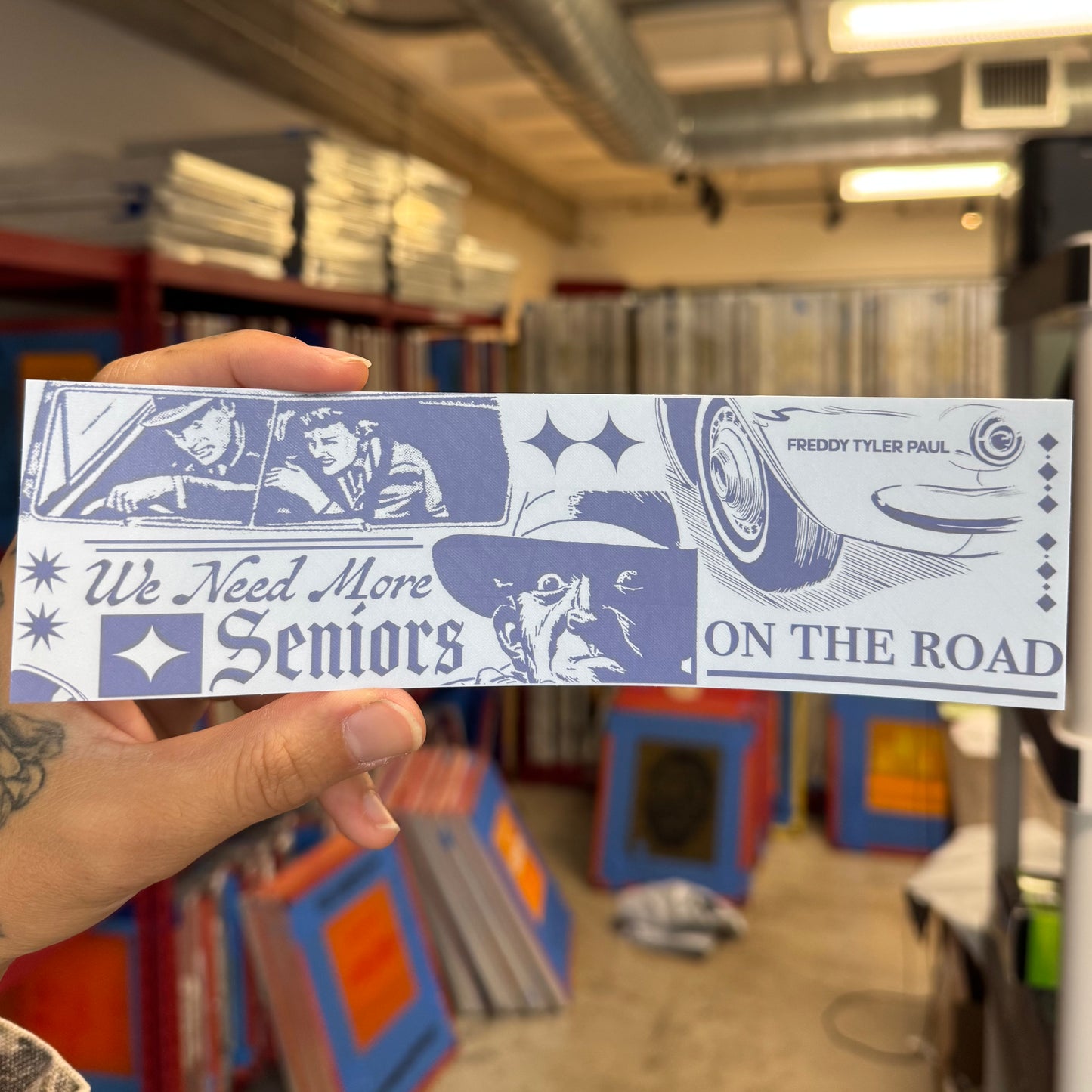 ‘Seniors on the Road’ Bumper Sticker